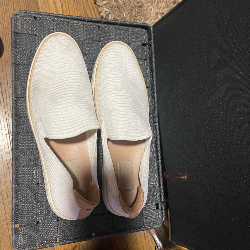 UGG Women's White Slip-On Canvas Sneakers